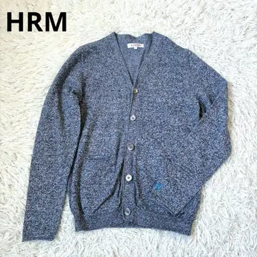 HRM 할리우드 런치마켓 하리란 H 로고 자수 가디건 니트