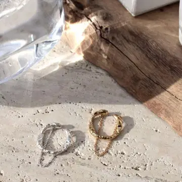 [ Soierie ] Aging chain cuff ring (1P)