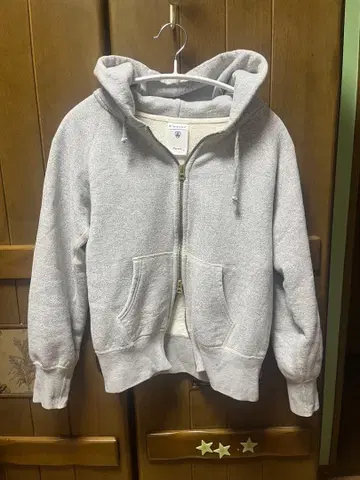 그레이 더블 지퍼 후드티