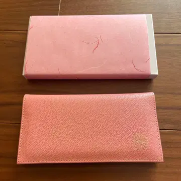 황실 장지갑 핑크 가죽 장지갑 박스 포함