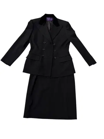 블랙 스커트 수트 더블 브레스트 9호