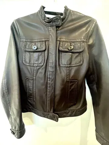 Michael Michael Kors 다크 브라운 가죽 자켓