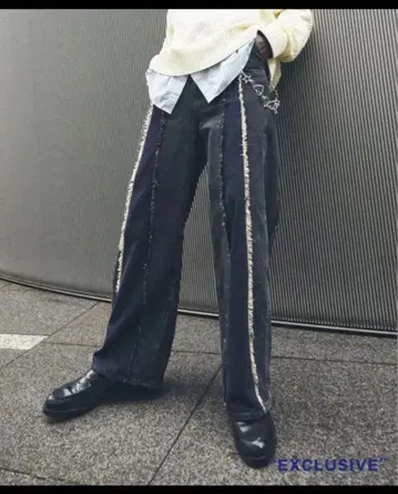 JieDa SWITCHING OVER DENIM PANTS 블랙