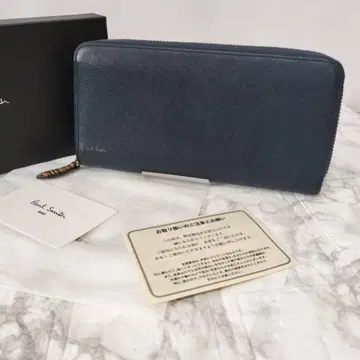 [ 인기 상품 ] Paul Smith 네이비 가죽 장지갑