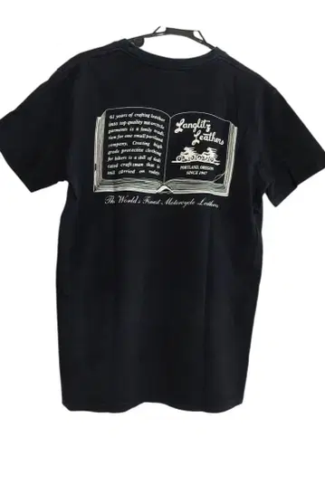 Langlitz Leathers 블랙 T셔츠 XL