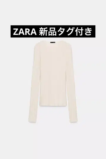 [택 포함 새상품] ZARA 소프트 리브 T셔츠