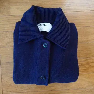 마가렛호웰/MHL 리브 옷깃 코튼 가디건