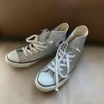 CONVERSE ALL STAR 실버 하이컷 24.5cm