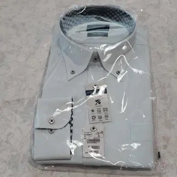 남성용 커터 셔츠 3L 화이트 바탕 옷깃 패턴 있음