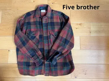 파이브 브라더스 체크 무늬 셔츠