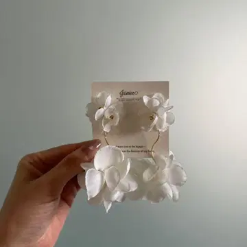 재스민 플라워 귀찌 브라이덜 귀찌