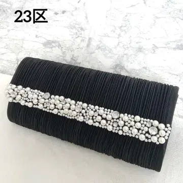 23구 파티 백 2way 펄 비쥬 플리츠 블랙