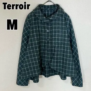 테루아 (M) 체크 무늬 아우터 자켓 코트