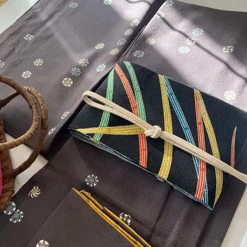 리버서블 반폭 오비 형염 시바 문양 x 무지