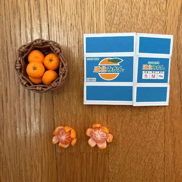 작가님 제작 미니어처 푸드 바구니 포함 귤 세트