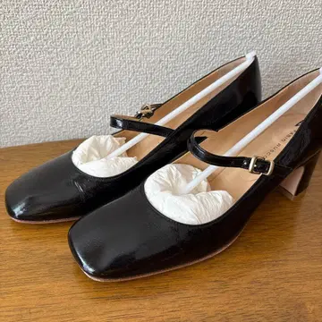 FABIO RUSCONI 페이턴트 스트랩 멜리 제인 블랙