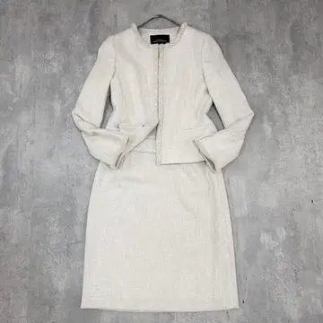 Z224 새상품급 그린 레이블 트위드 세레모니 수트 36 노카라