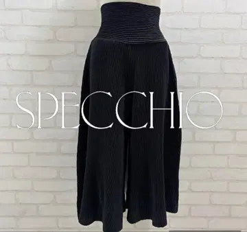 새상품급 SPECCHIO 블랙 플리츠 가우초 팬츠