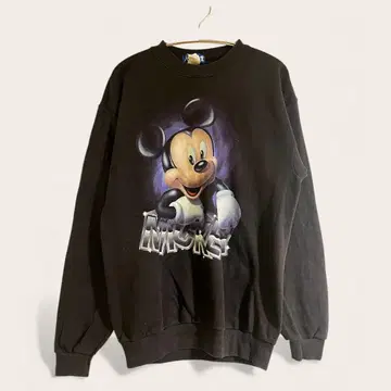 레어! U.S.A제 디즈니 미키 맨투맨 블랙 M