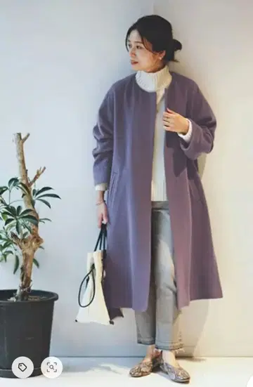 JOURNAL STANDARD 파인 멜톤 플레어 코트