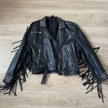 스터드 가죽 자켓