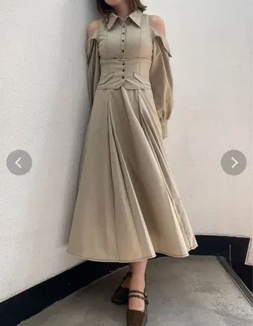 dazzlin 오픈 숄더 코르셋 원피스