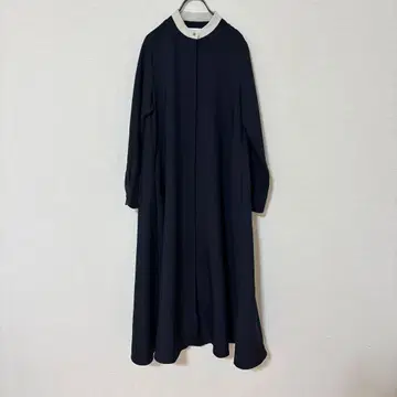 SHIPS any 더블 크로스 A 라인 셔츠 원피스 네이비
