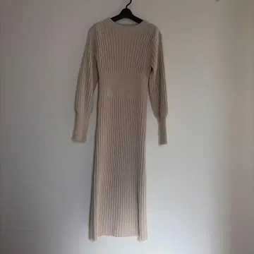 TODAYFUL 리브 니트 원피스 38 에크루