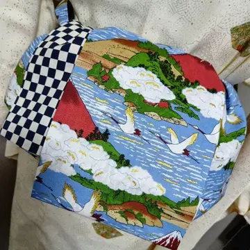 어른용 헤코비 반폭 오비 핸드메이드 미오 No. 2345 풍경화 패턴 학