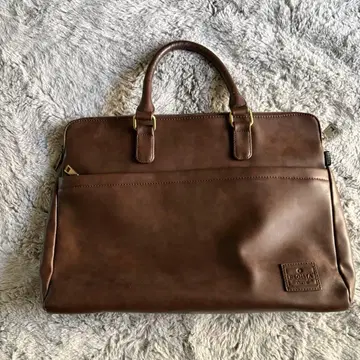 REGiSTA 비즈니스 백 얇은 바닥 가방 다크 브라운