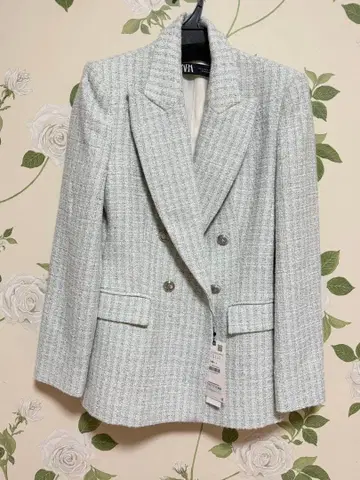 더블 브레스트 트위드 자켓 S 사이즈