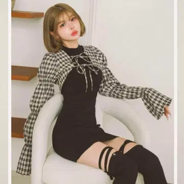 다리치 셔링 볼레로 미니 원피스 FL 택 포함 새상품