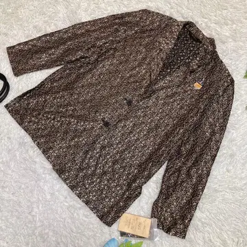 미사용 새상품 TourDor 테일러드 자켓 골드 금 얇은 소재 M 사이즈