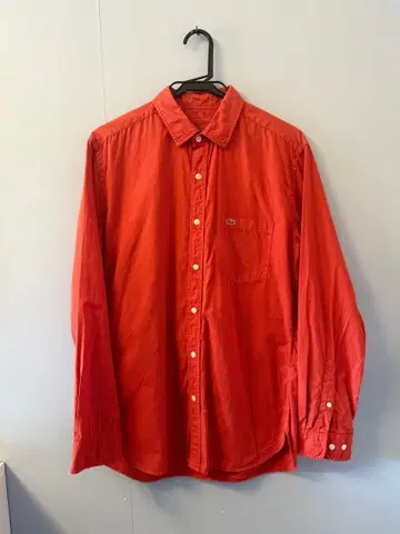 Lacoste 가먼트 다이 셔츠 오렌지