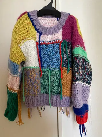 LibraCue 패치워크 핸드 니트