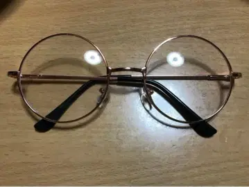 로즈 골드 라운드 안경