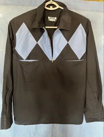 BEAMS his TUBE 긴팔 셔츠 M 블랙/스카이블루