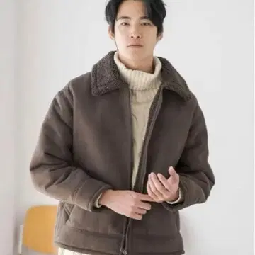 브라운 점퍼 블루종 보아 자켓