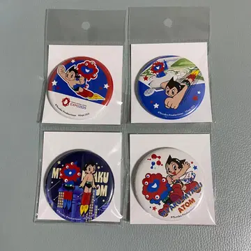 만박 먁먁 철완 아톰 캔뱃지 4개