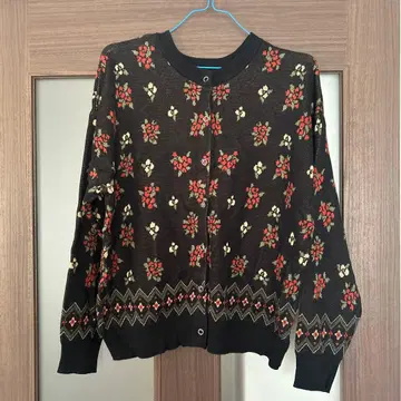 패턴 모듬 니트 가디건 2Way 사만사 모스모스 새상품급