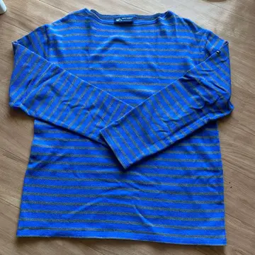 SAINT JAMES 긴팔 티셔츠 파랑과 그레이