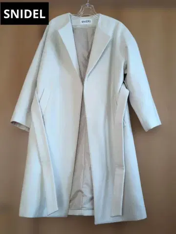 [미사용 새상품] SNIDEL 아이보리 롱 코트 벨트 포함