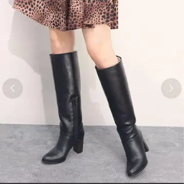 다이애나 천연 가죽 롱 부츠