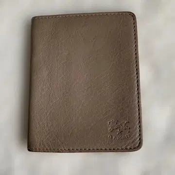 일비종떼 패스 케이스 천연 가죽 베이지