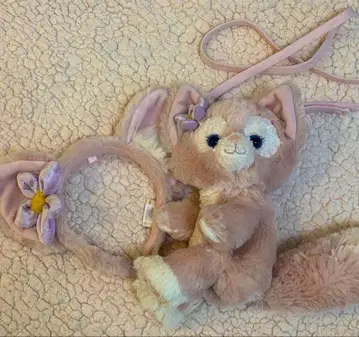 리나벨 숄더백 머리띠 봉제 인형 미니백