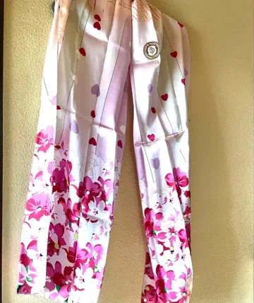 꽃무늬 핑크 스카프