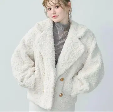 titty&co 보아 테디 코트 아이보리