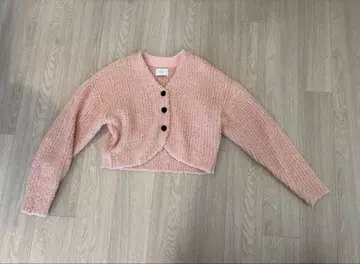 숏 부클레 가디건 [ PINK ]