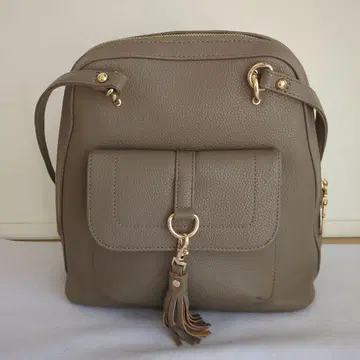 그레이 럭색/백팩 프론트 포켓 부착