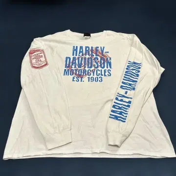 할리데이비슨 롱T 화이트